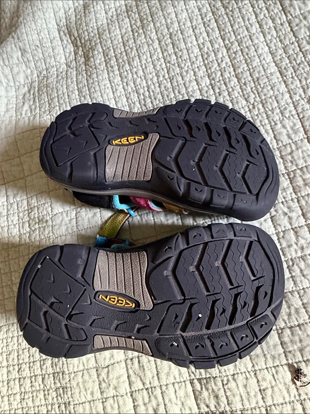 Keen Kids Rainbow Strappy Sandals - Black and Multicolor